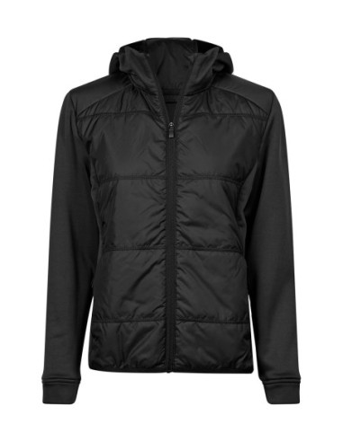 Womens Hybrid-Stretch Hooded Jacket0
