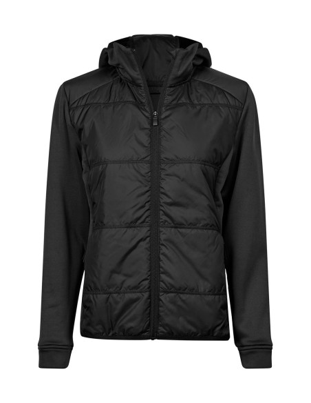 Womens Hybrid-Stretch Hooded Jacket0