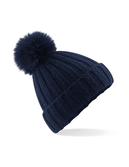 Verbier Fur Pop Pom Chunky Beanie2
