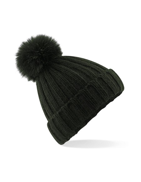 Verbier Fur Pop Pom Chunky Beanie4