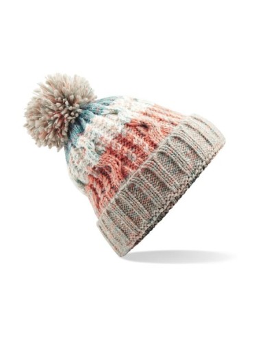 Corkscrew Pom Pom Beanie0