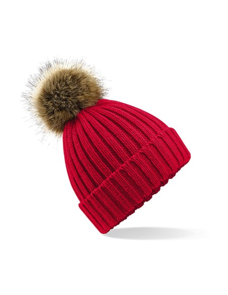 Fur Pop Pom Chunky Beanie3