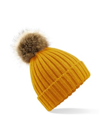 Fur Pop Pom Chunky Beanie6