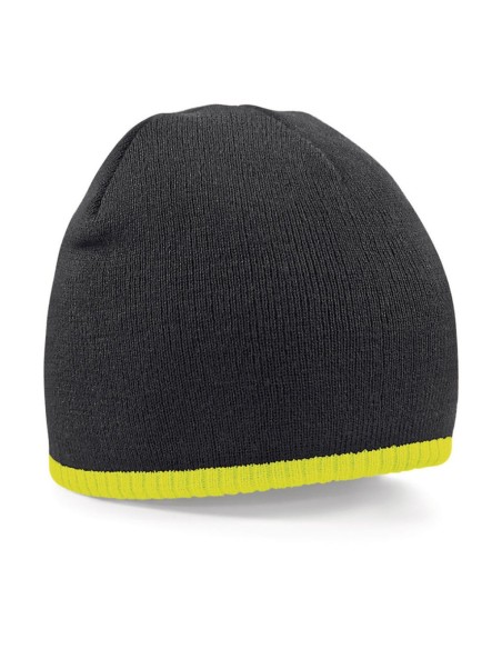 Two-Tone Beanie Knitted Hat0