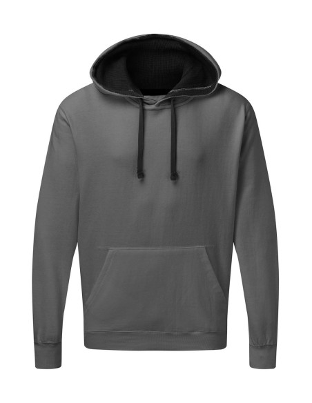Contrast Hooded Sweatshirt Men0