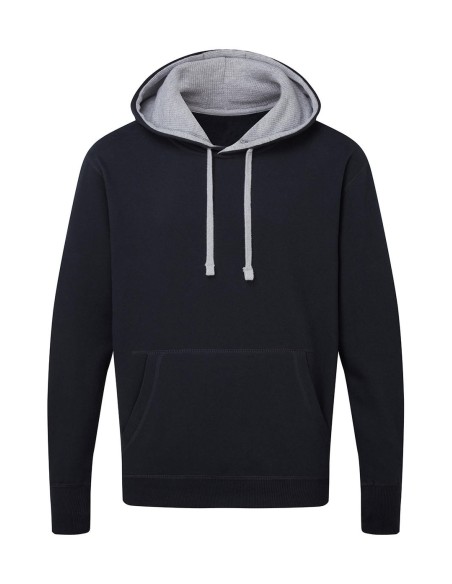 Contrast Hooded Sweatshirt Men2