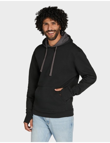 Contrast Hooded Sweatshirt Men5