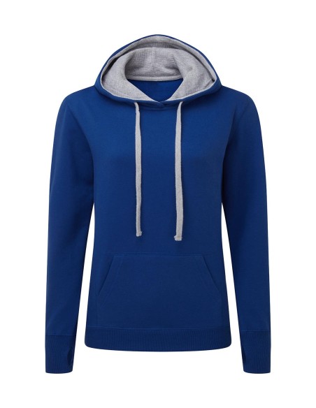 Contrast Hooded Sweatshirt Women1