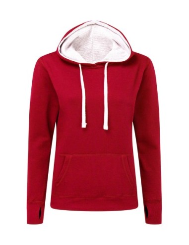 Contrast Hooded Sweatshirt Women2