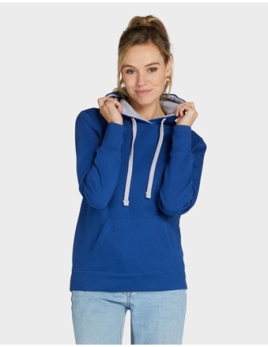 Contrast Hooded Sweatshirt Women3