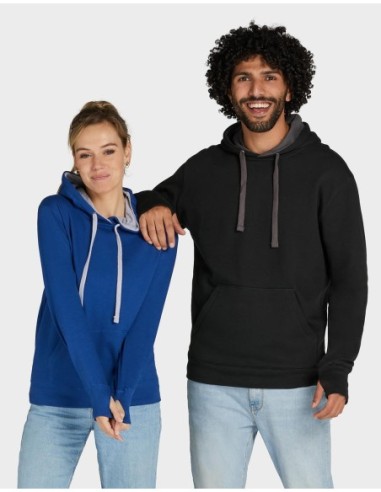 Contrast Hooded Sweatshirt Women4