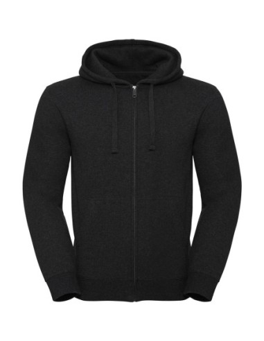 Mens Authentic Melange Zipped Hood Sweat1