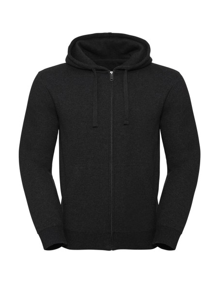 Mens Authentic Melange Zipped Hood Sweat1