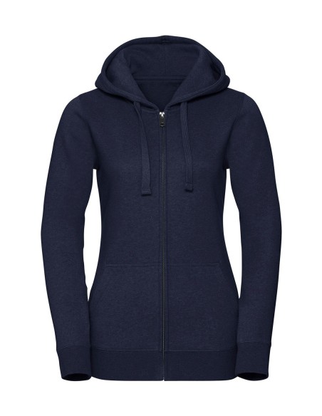 Ladies Authentic Melange Zipped Hood Sweat3