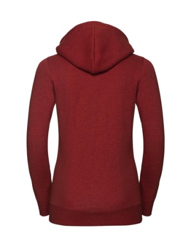 Ladies Authentic Melange Zipped Hood Sweat8