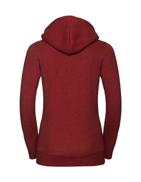 Ladies Authentic Melange Zipped Hood Sweat8