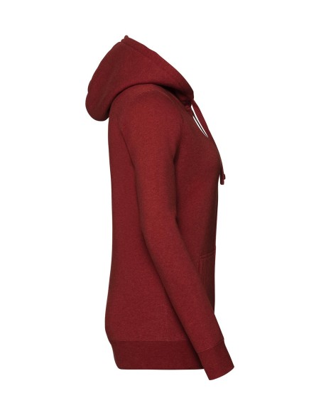 Ladies Authentic Melange Zipped Hood Sweat9