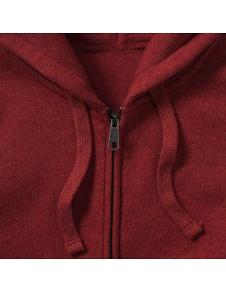 Ladies Authentic Melange Zipped Hood Sweat10