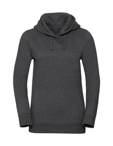 Ladies Authentic Melange Hooded Sweat0