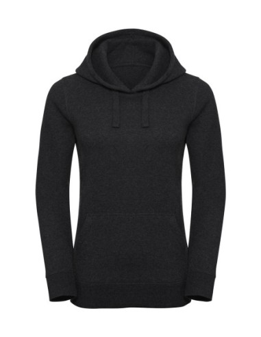 Ladies Authentic Melange Hooded Sweat1
