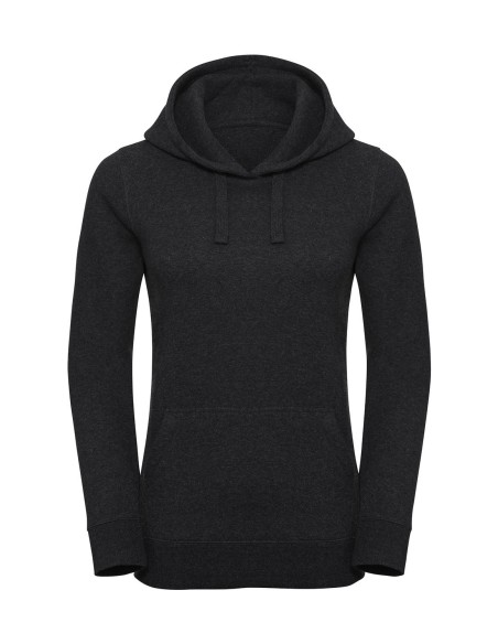 Ladies Authentic Melange Hooded Sweat1