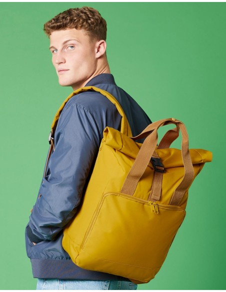Recycled Twin Handle Roll-Top Laptop Backpack5