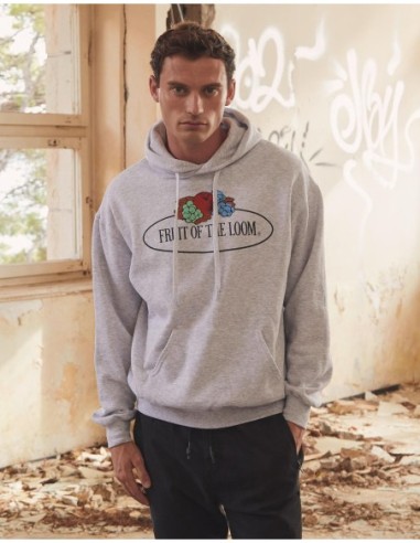 Vintage Hooded Sweat Classic Large Logo Print5