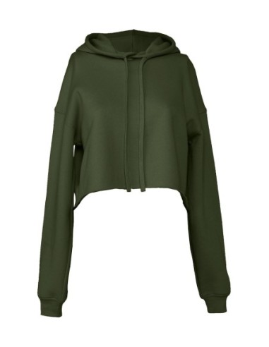 Womens Cropped Fleece Hoodie5