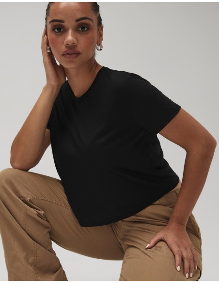 Womens Flowy Cropped Tee7