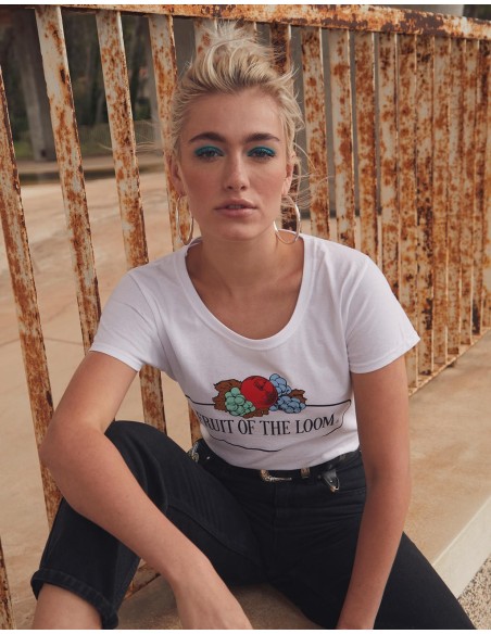 Ladies Vintage T Large Logo Print3