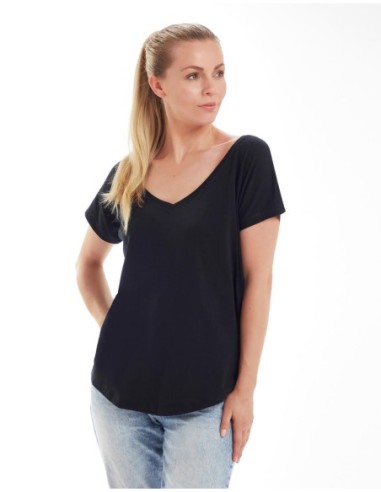 Womens Loose Fit V Neck T2