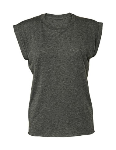 Womens Flowy Muscle Tee Rolled Cuff1