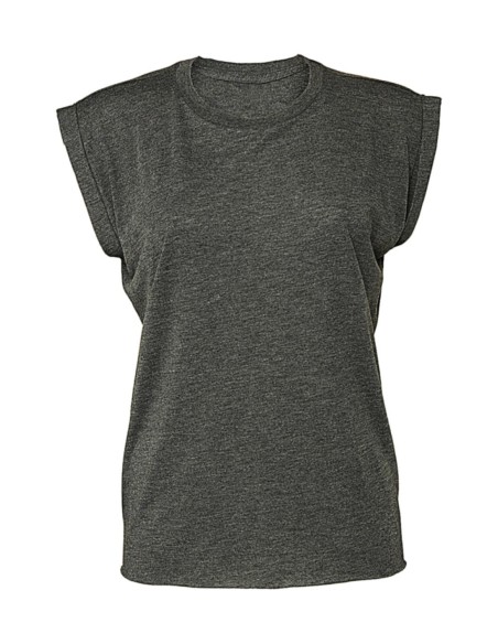 Womens Flowy Muscle Tee Rolled Cuff1