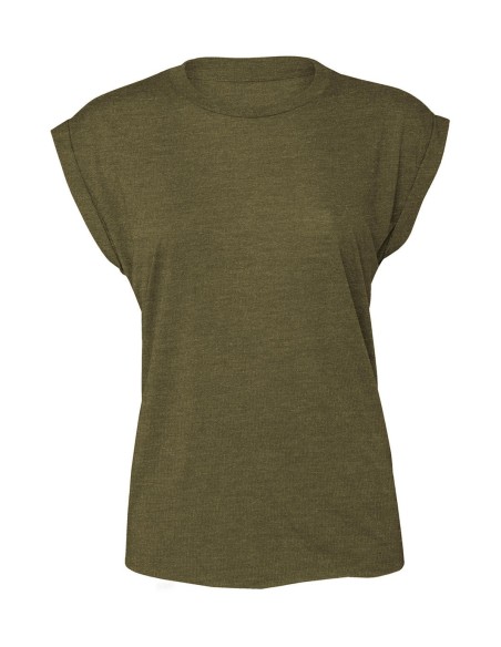 Womens Flowy Muscle Tee Rolled Cuff2