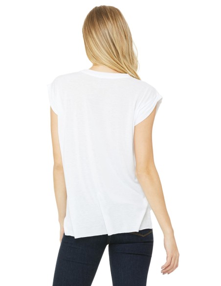 Womens Flowy Muscle Tee Rolled Cuff5