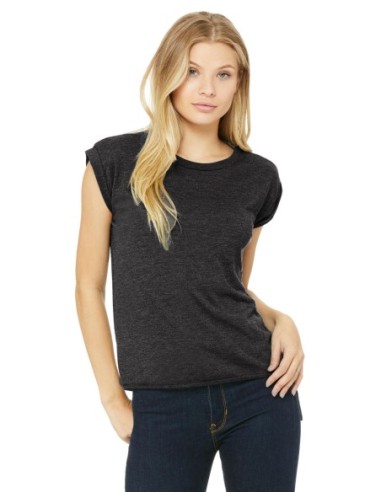 Womens Flowy Muscle Tee Rolled Cuff6