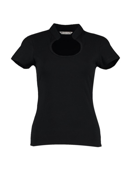 Regular Fit Keyhole Neck Top1