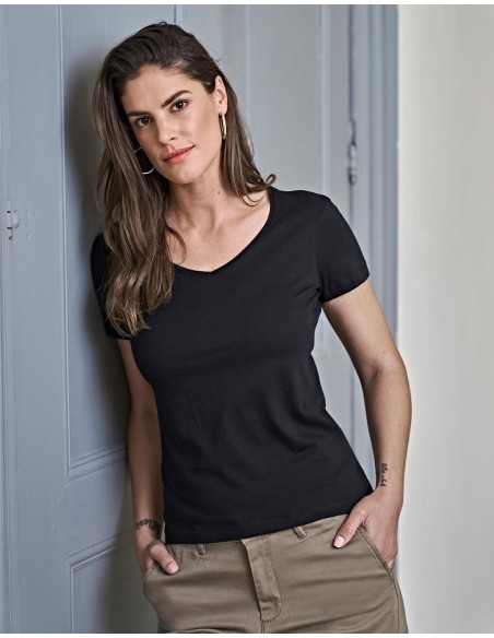 Womens Luxury V-Neck Tee2