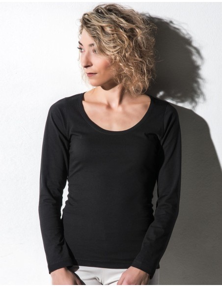 Sheila Womens Organic Deep Round LS1