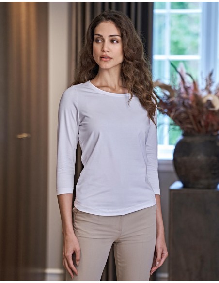 Ladies 34 Sleeve Stretch Tee4
