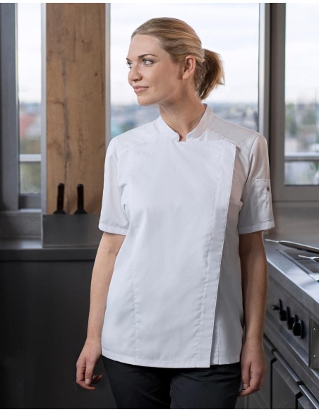 Short-Sleeve Ladies Chef Jacket Modern-Look4