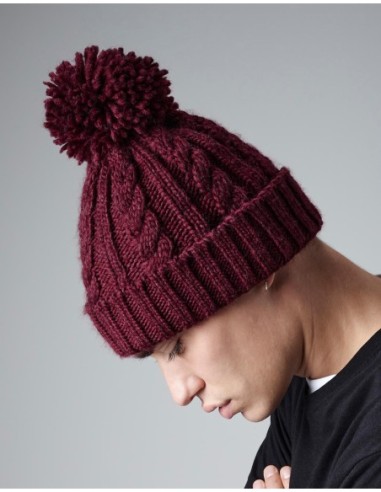 Cable Knit Melange Beanie4