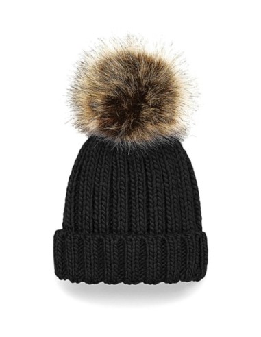 InfantJunior Fur Pom Pom Chunky Beanie0
