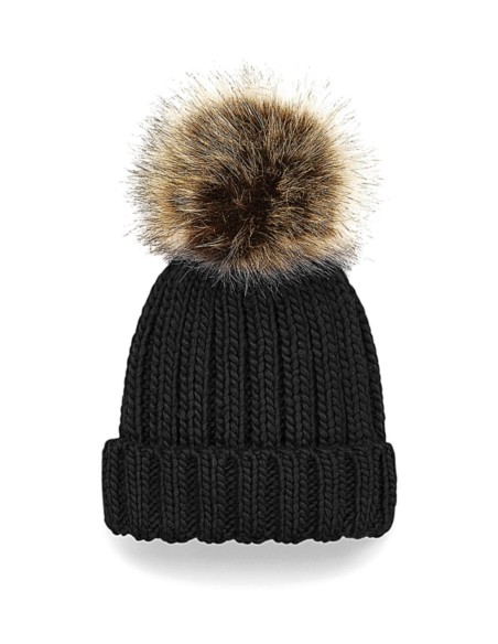 InfantJunior Fur Pom Pom Chunky Beanie0