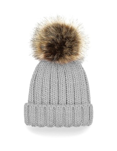 InfantJunior Fur Pom Pom Chunky Beanie1