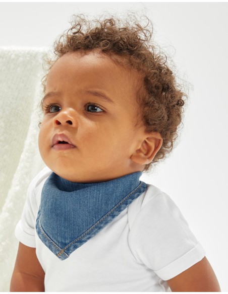 Baby Rocks Denim Bandana Bib1