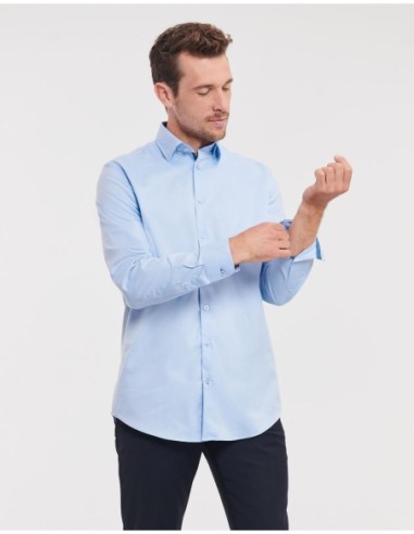 Tailored Contrast Herringbone Shirt LS2