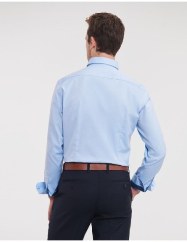 Tailored Contrast Herringbone Shirt LS5