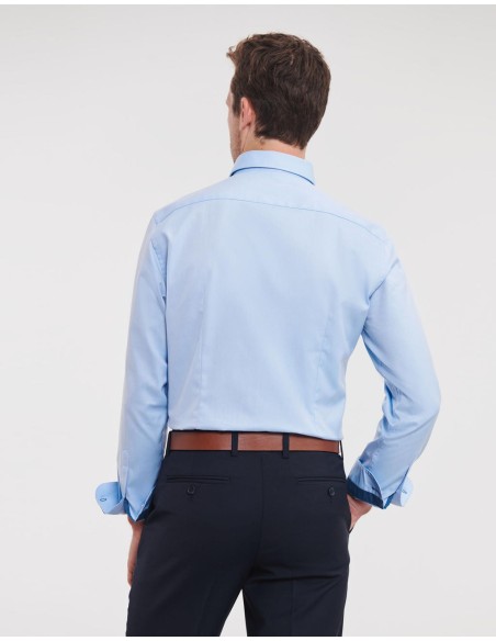 Tailored Contrast Herringbone Shirt LS5