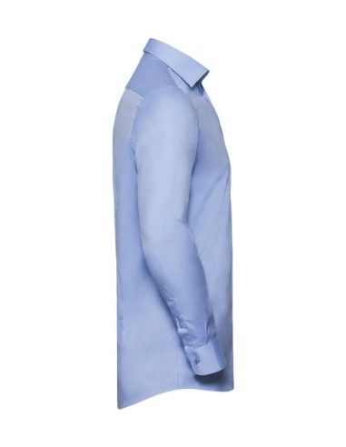 Tailored Contrast Herringbone Shirt LS7